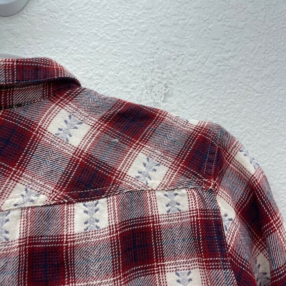 MNG Mango Basics Aztec Southwestern Print Flannel Button Up Shirt Womens size 4 - Picture 5 of 6